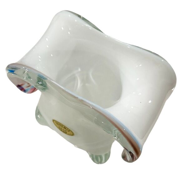 Bohemia Czech Republic Pink Blue and Brown Art Glass Hand Blown Glass Vase - Picture 7 of 9